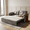 Grey, variant on 72" Chenille Fabric Sleeper Loveseat Couch, Pull-Out Couch Bed with Silent Casters, Convertible Loveseat Sofa Bed with Side Storage for Living Rooms, Studios, Grey