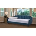 thumbnail image 2 of Edgar Channel Tufted Sofa Bed Daybed Satin Teal, 2 of 10