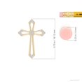 thumbnail image 3 of ANGARA Natural Pointed Open Cross Pendant with Diamonds in 14K Yellow Gold for Women (Size-1mm| Color-H| Clarity-SI2) | April Birthstone, Anniversary Jewelry Gift for Women | Natural Diamond Necklace, 3 of 7