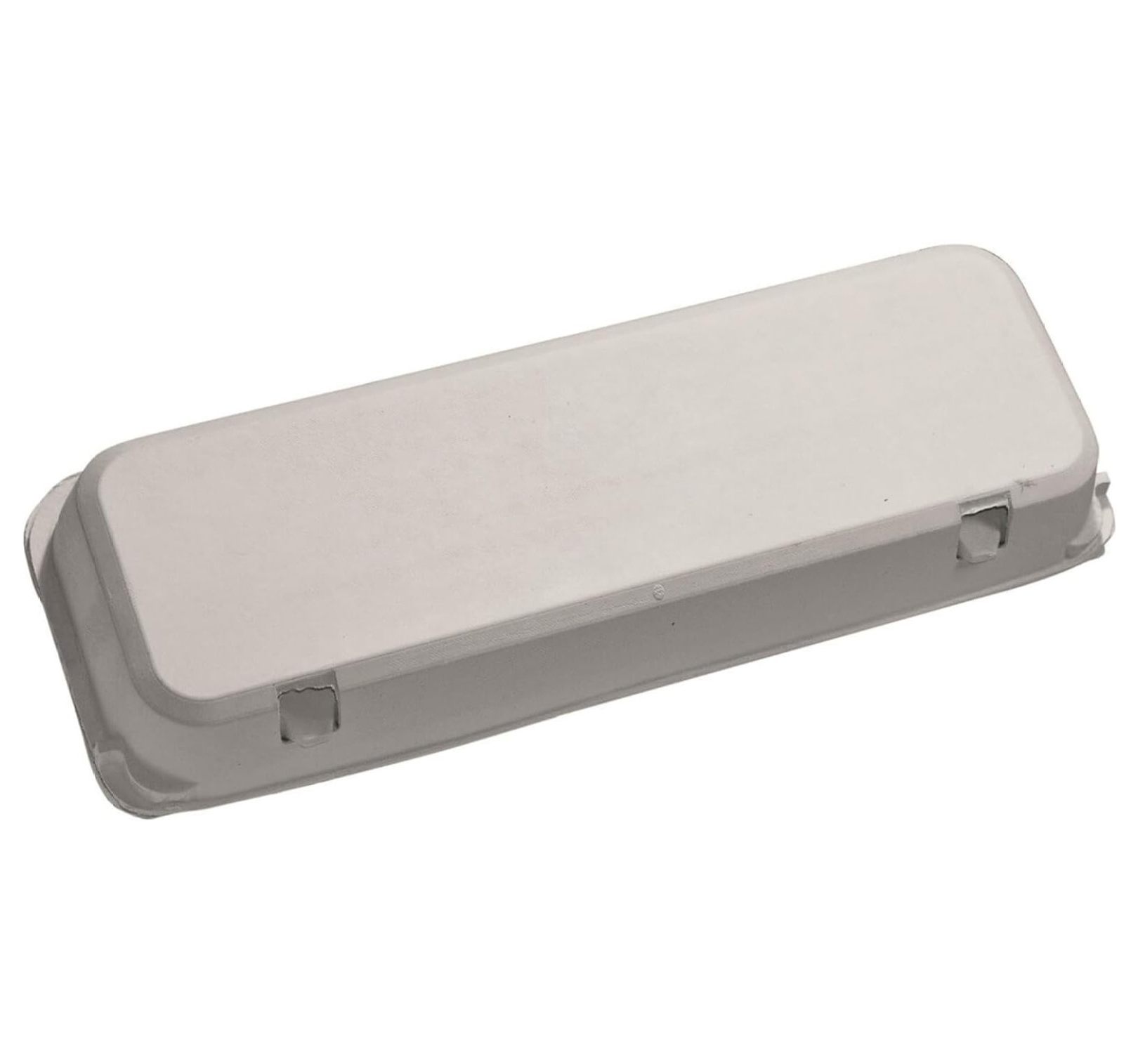 Blank 12-Egg Flat Top Paper Pulp Carton - Bulk Egg Cartons (125)