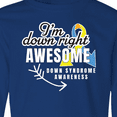 thumbnail image 4 of Inktastic Im Down Right Awesome Down Syndrome Awareness with Arrow Long Sleeve Youth T-Shirt, 4 of 5