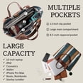 thumbnail image 4 of Kwuty Large Women's Work Tote Bag – Laptop Compartment,Canvas Shoulder Bag for Office & Daily Use,Tote Bag with Spacious Storage, 4 of 6