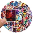 thumbnail image 5 of 10/30/50 piezas de pegatinas de películas dramáticas de televisión de la serie Stranger Things Wednesday, grafiti, scooter, portátil, teléfono, guitarra, decoración al por mayor, 5 of 5