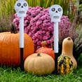 thumbnail image 6 of (5) Halloween Solar LED Skull Stake Lights, 13in Easy Install Plastic Solar-Powered Yard Stakes Spooky Lantern Pathway Markers Outdoor Waterproof Garden Light Haunted House Night Props, 6 of 8