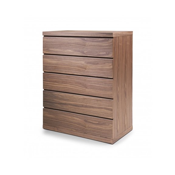 Anna Chest of 5 Drawers-Finish:Walnut