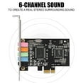 thumbnail image 3 of PCIe Sound Card 5.1 Internal Sound Card with Low Profile Bracket, 3D Stereo PCI-e Audio Card,CMI8738 Chip 32/64 Bit, 3 of 8