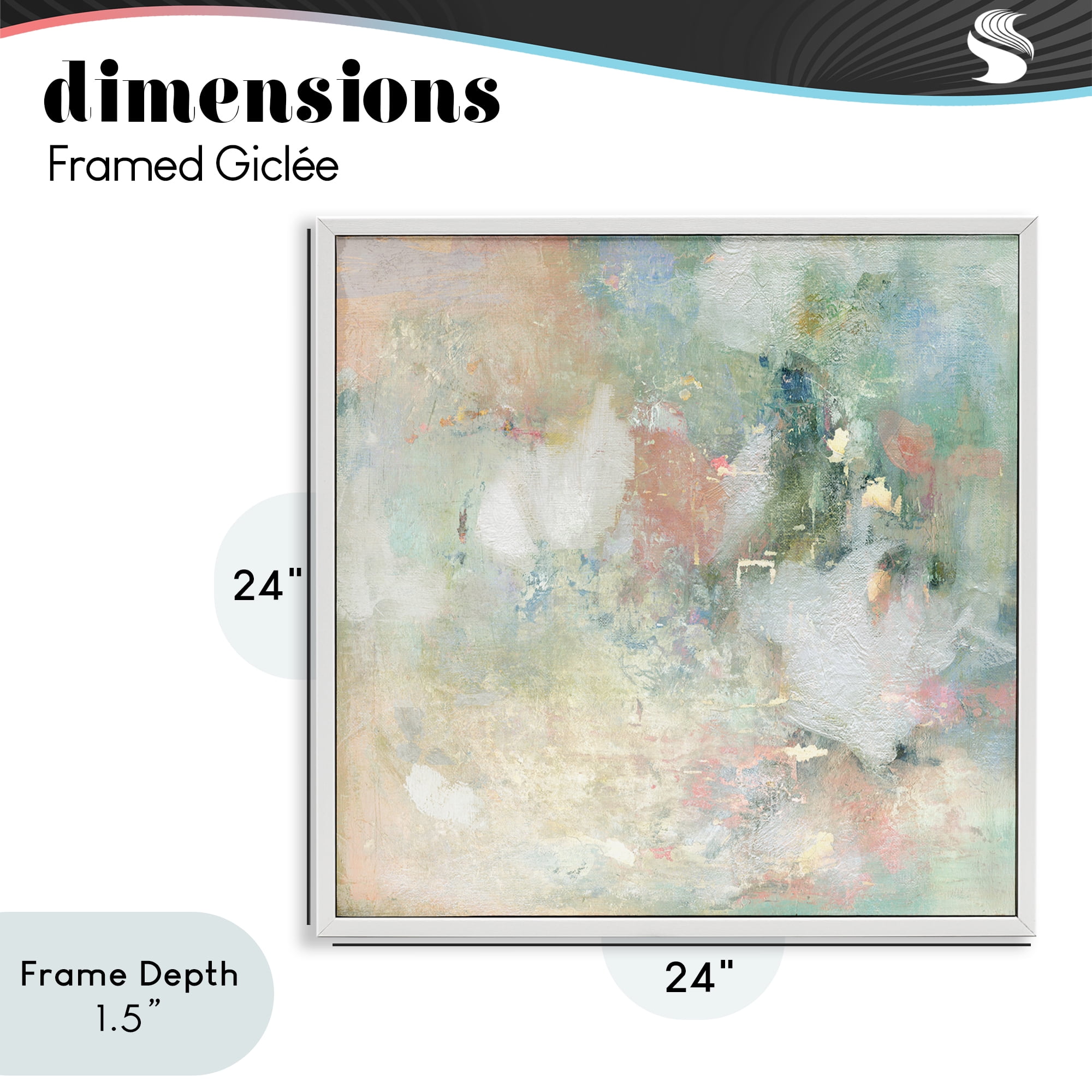 Stupell Industries Serene Pastel Brushstroke Harmony White Framed Giclee Art, design by Carol Robinson