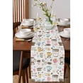 thumbnail image 4 of Modern Art Cup Table Runner 72 Inches, Pink Vintage Art Bed Runner Dresser Scarves Tabletop for Indoor Outdoor Parties/Ceremony/Banquet, 18" x 72", 4 of 8
