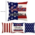 thumbnail image 6 of BSJJY 4th of July Decorations Pillow Covers, 20x20 Independence Day Set of 4 American Flag Stars and Stripes Patriotic Throw Pillow Covers USA Freedom Pillows Decor, 6 of 6