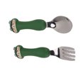 thumbnail image 1 of 2 Pcs Toddler Utensils, Stainless Steel Flatware Fork Spoon Kids Silverware Set With Comfortable Handle Toddler Training Spoon Cartoon Fork Cutlery Set For Kids Safe Dining, 1 of 8
