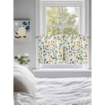 thumbnail image 4 of Half Window Curtains 24 Inches Long, Colorful Leaf Window Treatment Curtain Drapes, Spring Vintage Botanical Summer Short Curtains Tiers for Kitchen Over Sink, 27.5"x24", 2 Panels, 4 of 7