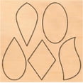 thumbnail image 5 of 1pc Scrapbook Embossing Wooden Die Cutting Leather Mold Teardrop/Rhombus/Oval/Leaf Shape Cutting Mold for Earring Jewelry DIY Leather Crafts Making NOT for, 5 of 5
