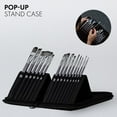 thumbnail image 6 of ARTIFY 15 Pieces Paint Brush Set, Intermediate Series, Includes Pop-Up Carrying Case with Palette Knife and 2 Sponges, for Acrylic, Oil, Watercolor and Gouache Painting - Grey, 6 of 7