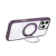 thumbnail image 5 of Dteck Magnetic Case for iPhone 16 Pro,Shockproof Silicone + PC Clear Case Compatible with Mag Safe Ring Holder Kickstand Anti-Yellowing Cover,Darkpurple, 5 of 7