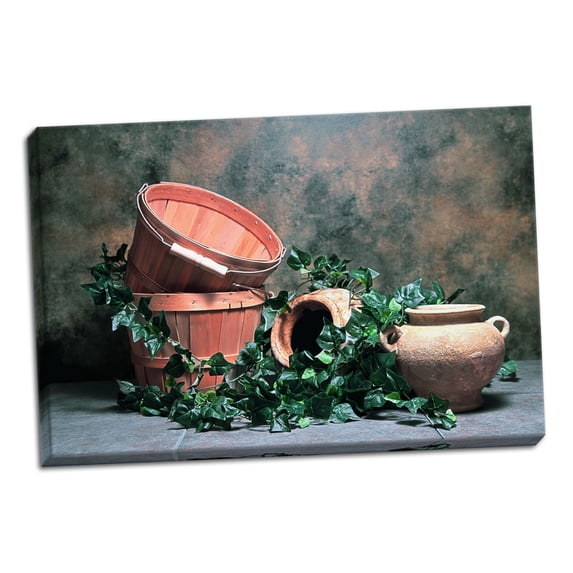 Gango Home Decor Pottery with Ivy II by C. Thomas McNemar (Ready to Hang); One 36x24in Hand-Stretched Canvas