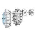 thumbnail image 2 of Mauli Jewels Ear Rings for Women 3.45 Carat Oval Gemstone/ Natural/ Round/ White Diamond Stud Earring Carat 10K Solid White/ Yellow Gold 4 Prong-Setting, 2 of 5