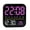 Style:Black shell pink lam, variant on Electric Bedside Desk Clock Digital Alarm Clock with Time Date for Bedroom