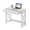 thumbnail image 2 of Convenience Concepts Oxford 30 inches Tall 1 Drawer 36-inch Desk, White, All Ages, 2 of 6