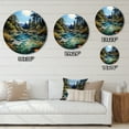 thumbnail image 4 of Designart "Azure Mirrors on the River II" Lakes & Rivers Oversized Wall Clock, 4 of 5