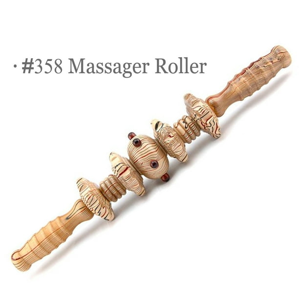 1 Pc Wooden Manual Massage Roller Portable Massage Therapy Stick Leg Belly Slim Massage Roller