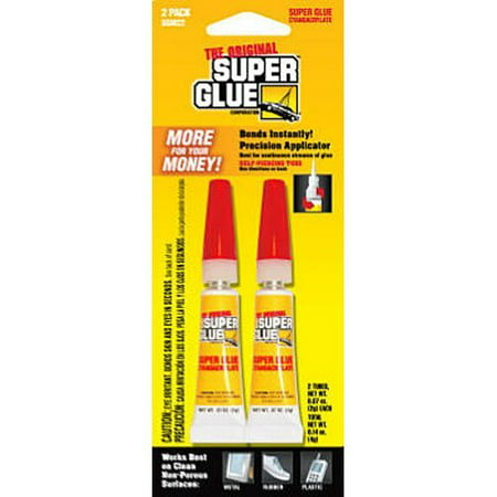 Pacer Tech SGM22-12 Original Bonds Metal, Aluminum, Rubber, Most Plastics, Ceramics, China, Wood, Pottery, Jewelry (2 Pack), The product is 2PK 2G Super Glue By Super Glue Ship from (Best Glue For Bonding Plastic To Plastic)