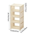 thumbnail image 3 of Vertical Shoe|Bag|Hat Rack - Tall Narrow Shoe Rack Organizer for Small Spaces,5 Tier Plastic Shoen Shelf for Entryway,Closet,Corner,Doorway,Skinny Shoe Shelf Space Saving Shoe Storage, 3 of 6