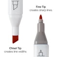 thumbnail image 3 of KINGART® PRO Double-Ended Art Alcohol Markers, 12 Neutral Palette Colors with Both Fine & Chisel Tips and Superior Blendability, 3 of 11