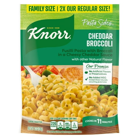 2 Pack - Knorr Pasta Sides Cheddar Broccoli Family Size - 8.3 oz