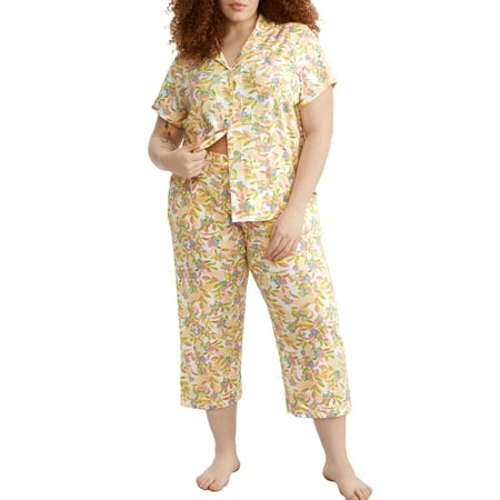 

Karen Neuburger Womens Plus Size Girlfriend Knit Capri Pajama Set Style-RLK0108
