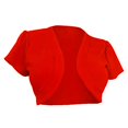 thumbnail image 1 of Ladies Fashion Sexy Short Sleeve Solid Color Knit Bolero Shrug Jackets, 1 of 5