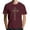 Wine, variant on Men's Crew Neck Short-Sleeve T-Shirt With Crown & Letter Print Casual Daily Wear Soft Breathable Fabric Spring & Summer Basic Tops,Navy,S