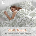 thumbnail image 5 of Green Leaf Flower Bedding 3 Piece Duvet Cover Set California King, Vintage Farmhouse Bohemian Spring Soft Microfiber Comforter Cover with Zipper Closure & Pillowcases, FadeResistant Quilt Cover, 5 of 9