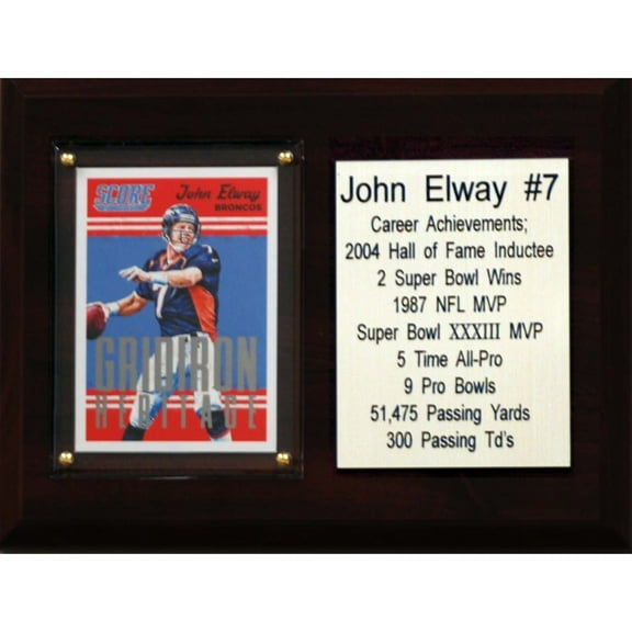 John Elway Denver Broncos 6'' x 8'' Plaque