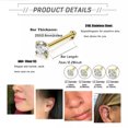 thumbnail image 3 of K-KED 12pcs CZ Zirconia Nose Stud Bone Gold Silver Stainless Steel Nostril Piercing-studs&ring, 3 of 6