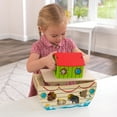 KidKraft Noah's Ark Shape Shorter with 17 Wooden Pieces, Toddler and