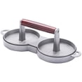 thumbnail image 2 of Advancent Molde de sello antiadherente para hacer hamburguesas doble, prensa de carne para exteriores, bandeja de cocina de aluminio, accesorios Cocina y Comedor, 2 of 6