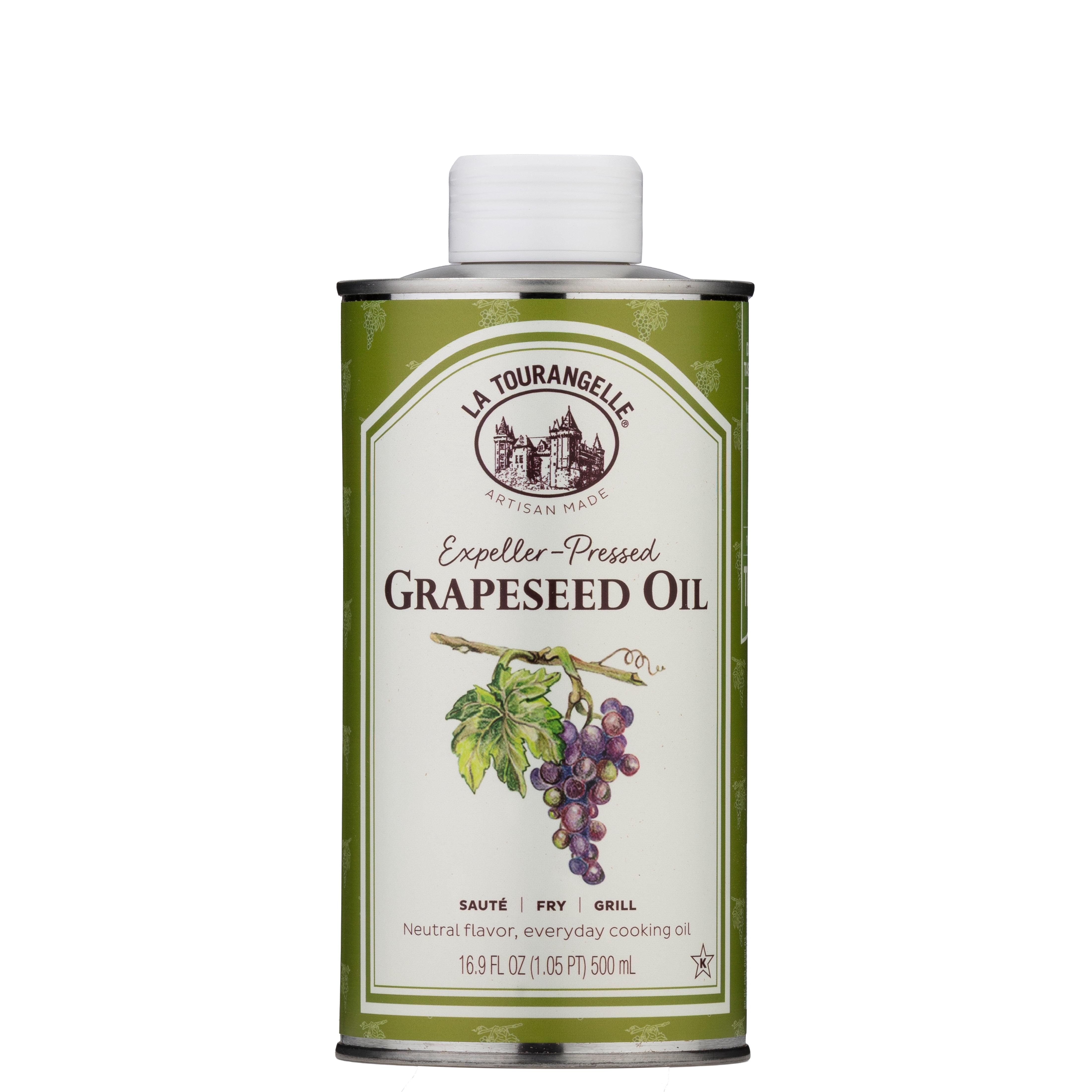 (3 pack) La Tourangelle Grapeseed Oil, Expeller-Pressed 16.9 fl oz