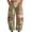 Pink, variant on kaondbfi Women's Print Cropped Pants High Waist Button Fly Casual Loose () Fabric Baggy Trousers with Pockets for Summer