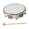 thumbnail image 1 of Tambourin 8 Pouces avec Double Rangée, Instrument de Percussion pour Enfants et Adultes, 1 of 5