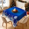 thumbnail image 4 of Tchckioa Snowflakes Tablecloth for Restaurant Decor,52x52 Inch Square Stain Proof Table Cloth Cover, 4 of 7