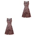 thumbnail image 3 of Guardurnaity Vestido corto informal para niñas, vestido sin mangas, playa, vacaciones, escuela, vacaciones, noche, ropa de verano, accesorios, rojo, 3 of 6