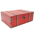 thumbnail image 2 of Treasure Chest Box, Reinforced Corners Large Capacity Exquisite Rectangle Wood Treasure Box  for Watches for Postcards Small,Medium,Large, 2 of 7