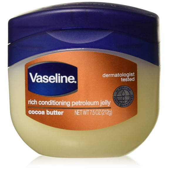 Vaseline Rich Conditioning Petroleum Jelly, Cocoa Butter 7.5 Oz (Pack Of 9)