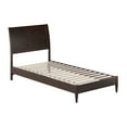 thumbnail image 2 of AFI Valencia Twin-XL Solid Wood Low Profile Sleigh Platform Bed, Espresso, 2 of 12
