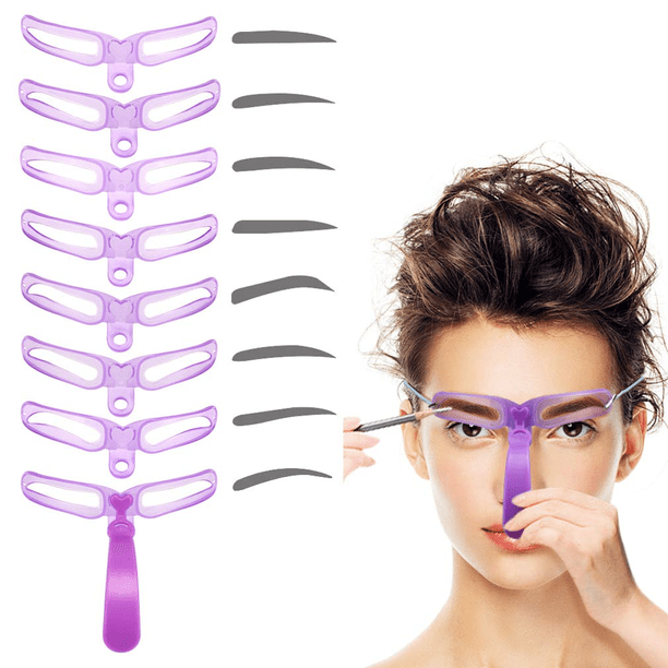 Plantillas para cejas, plantilla para cejas, 8 estilos, plantilla reutilizable para cejas