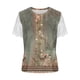 thumbnail image 4 of ICHUANYI Clearance Women's Fashion Printed T-shirt Lace Short Sleeves Blouse Round Neck Casual Tops(Green, S) ICHUANYI WER2023081016198, 4 of 4