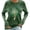 #27-Green, variant on Craaazy Women's St Patricks Day Tops Clover Crewneck Long Sleeve Shirts Gifts