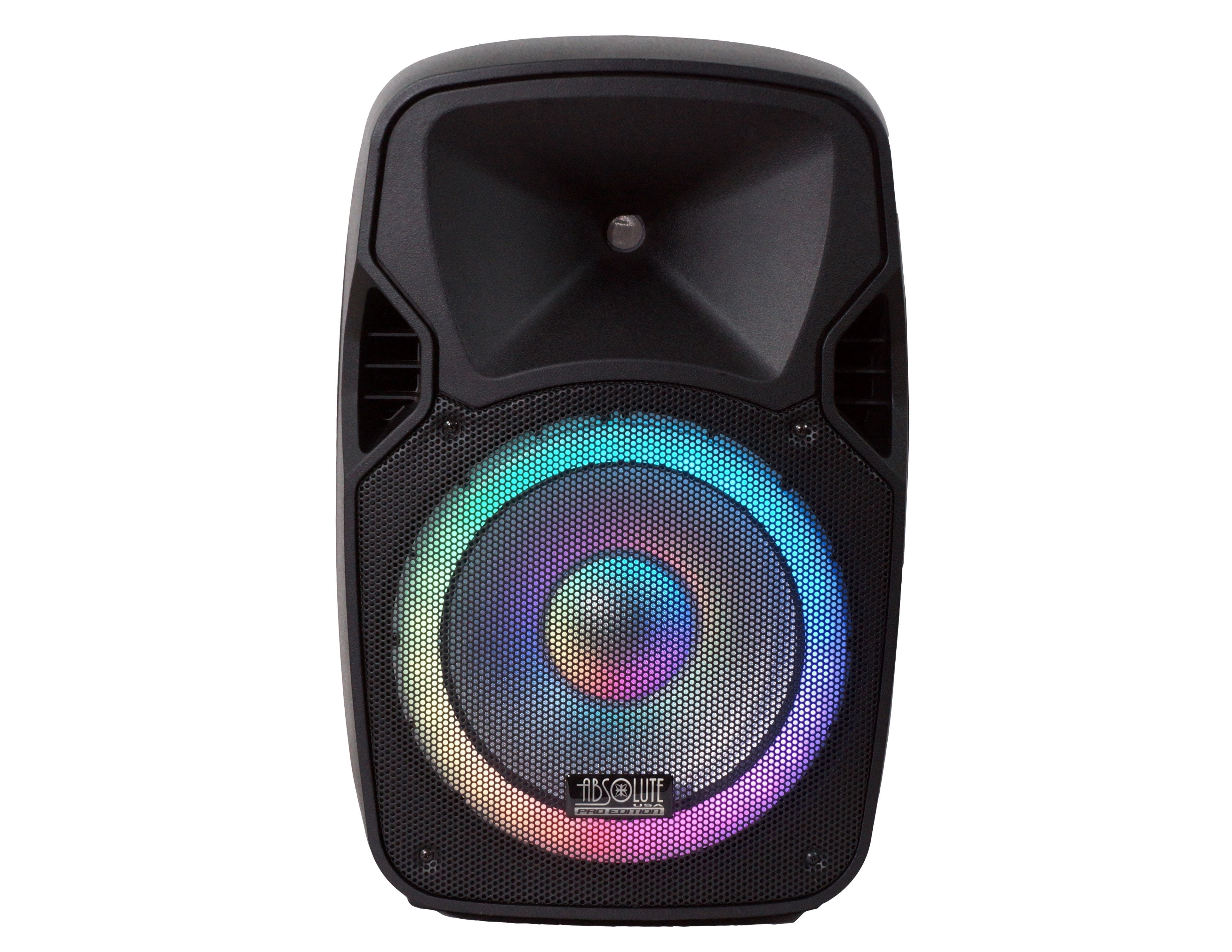Absolute USPROBAT12 3000 Watts Max Pro PA DJ Active Battery Power Speaker + Speaker Stand