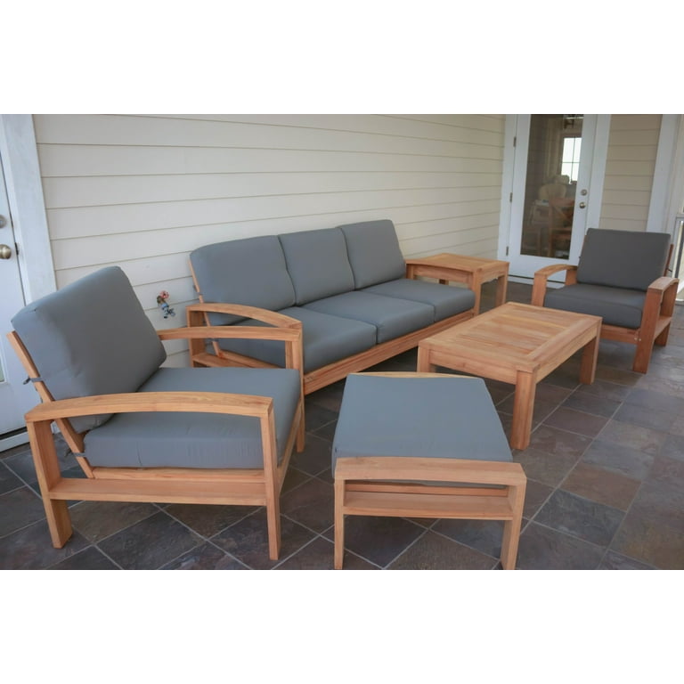 Outdoor teak online sofa set