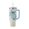 thumbnail image 1 of Vaso Dolly Parton Con Asa De Acero Inoxidable Con Aislamiento Al Vacío De Doble Pared Y Tapa Con Pajita, Frío Hasta 24 Horas O Caliente Hasta 8 Horas, 40 Onzas, Joya Azul, 1 of 5